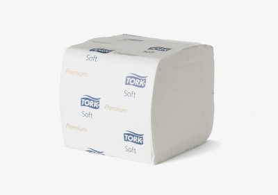 Tork Prémium hajtogatott toalettpapír, soft, 2 r, fehér, 30*252 lap/karton SCA-114273