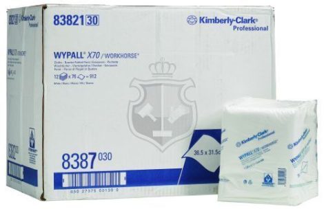 Kimberly Clark Wypall X70 hajtogatott törlő 33*31,5cm 12*76lap/karton KC-8387