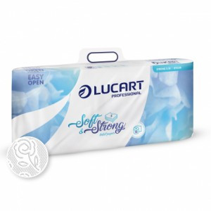 Lucart Strong 3.10 háztartási toalettpapír 3 rétegű hófehér színű 70 tekercs/karton  811C08