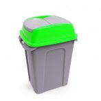   Hippo Billenőfedeles zöld  műanyag szelektív hulladékgyűjtő 50liter(UP234Z)