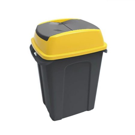 Hippo Billenőfedeles sárga műanyag szelektív hulladékgyűjtő 50liter(UP234S)