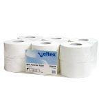   Celtex mini cell. toalettpapír átm.19 cm 2r.fehér, 160m/tekercs 12tekercs/karton 20165