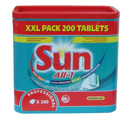 SUN All in 1 gépi mosogató tabletta 200 db/doboz