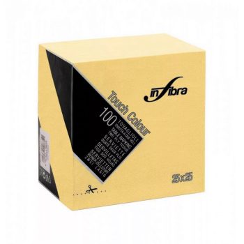   Infibra koktél szalvéta pezsgő 25x25cm fehér 2 r. 100db/cs, 30cs/karton