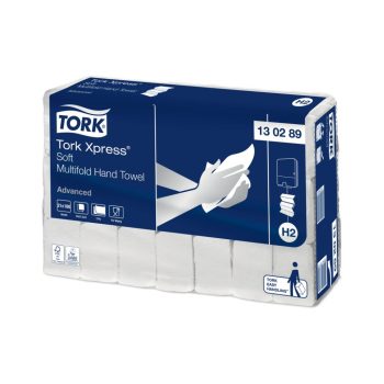   Tork Xpress Soft multifold kéztörlő fehér,2 rétegű, 21x24cm, 180lap /21csom/krt. SCA-130289
