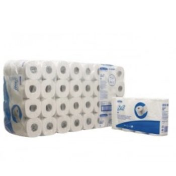   Kimbelry Clark Scott 350 kistekercses toalettpapír 350lap 2 rétegű fehér 8x8tekercs/karton KC-8519-8