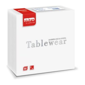   FATO Airlade Prémium Szalvéta 40x40 cm, Fehér, 50 db/Csomag - 88400100