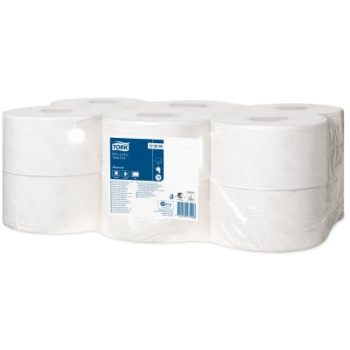   Tork Advanced mini Jumbo toalettpapír átm.19cm levélmintás  12 tekercs/karton SCA-120280