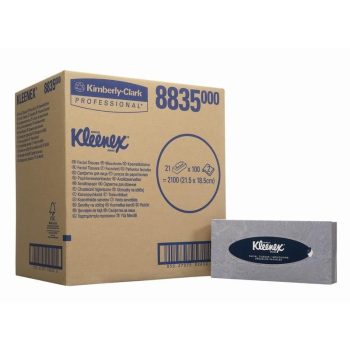   Kimberly Clark Kleenex kozmetikai kendő 2r.fehér 21,5*18,5cm 21*100lap/karton KC-8835