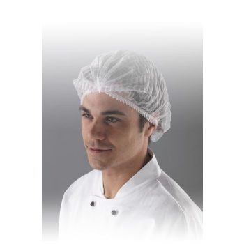 PP csíkban összehúzott hajháló fehér 100db/csomag