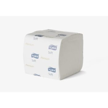   Tork Prémium hajtogatott toalettpapír, soft, 2 r, fehér, 30*252 lap/karton SCA-114273