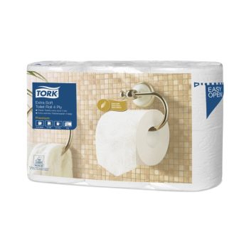   Tork Prémium kistekercses toalettpapír, 4 rétegű, szuperfehér, 153 lapos, 7*6 tekercs/karton SCA-110405