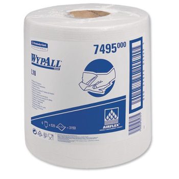   Kimberly Clark Wypall L10 Control törlő fehér 1r.18,5*38cm 6*525lap/karton KC-7495