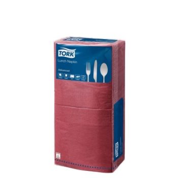 Tork Advanced szalvéta bordó, 33cm x 33cm SCA-477213