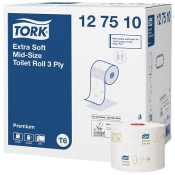   TORK  Premium Extra Soft Mid-size WC papír, fehér, 3 rét, 70m (T6) 27tek/# SCA-127510