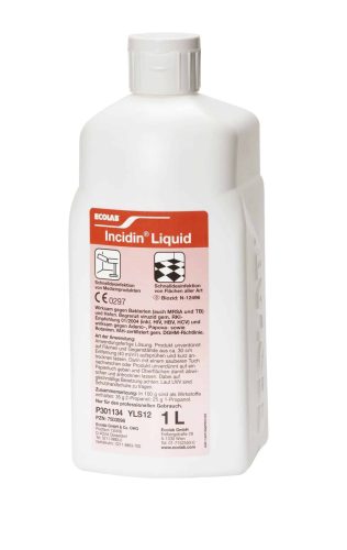 Incidin liquid gyorshatású alkoholos felületfertőtlenítőszer 12x1000ml/karton