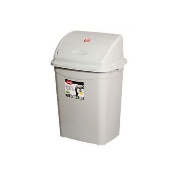   Billenőfedeles szürke műanyag szemetes kuka 50 literes UP122