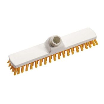 Padlósúroló kefe erős szőrrel sárga 28cm (HAUG-88104)