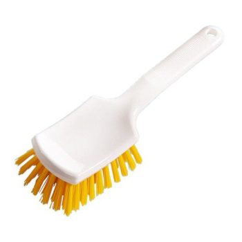   Kézi súrolókefe rövid nyéllel erős szőrrel sárga (HAUG-88204)