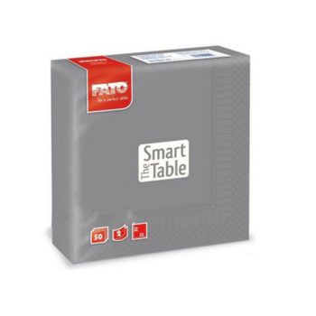   Fato szalvéta 2rétegű ezüst színű 33X33cm 20db/csomag 30csomag/karton 82539100 