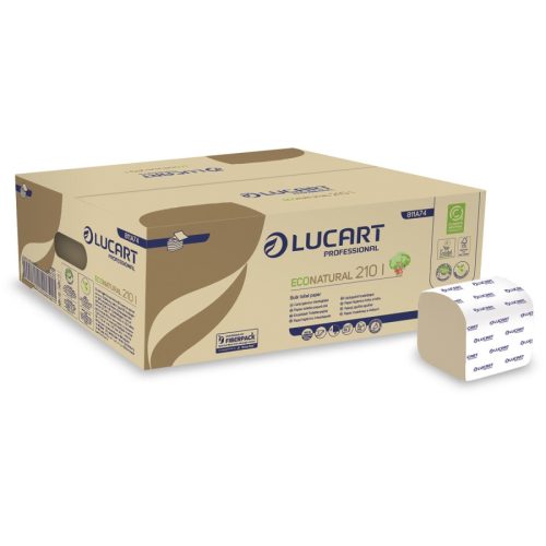 Lucart Econatural 210 I  Hajtogatott toalettpapír 2rétegű 8400 lap/karton  811A74