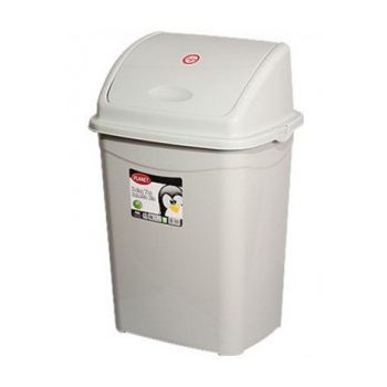 Billenőfedeles szürke műanyag szemetes kuka 4 l UP114