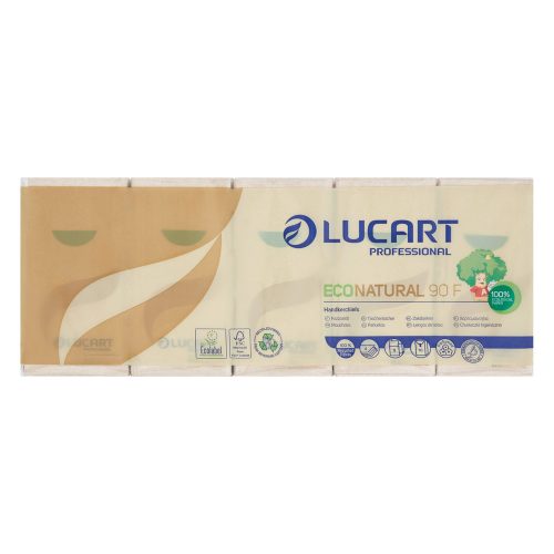 Lucart Econatural 90F  4 rétegű 9 lapos papír zsebkendő 240 csomag/karton  843166