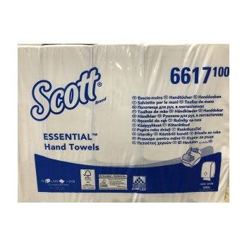   Kimberly Clark Scott Essential interfold hajtogatott kéztörlő fehér cellulóz airflex 15x340 lap/karton KC-6617