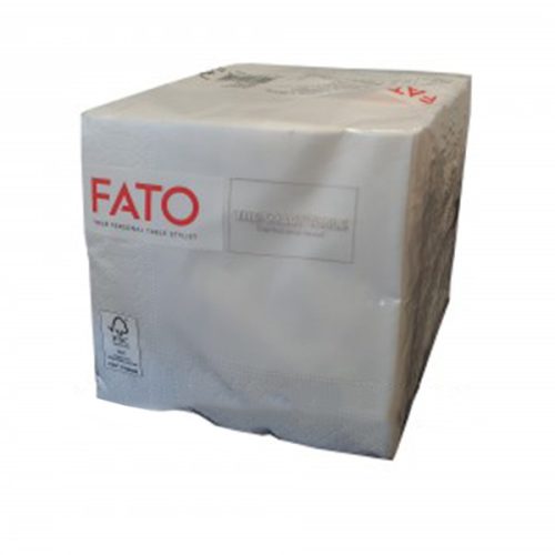 Fato Smart Table koktél szalvéta 2r. fehér 24x24cm 1/4 hajtású 100db/csomag 24 csomag/karton  82220003