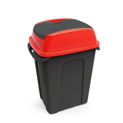 Hippo Billenőfedeles piros műanyag szelektív hulladékgyűjtő 70liter(UP235P)
