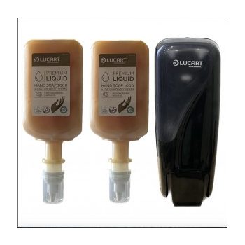   Akciós Csomag 2db Lucart Identity 1000 Prémium folyékony szappan+1db fekete adagoló