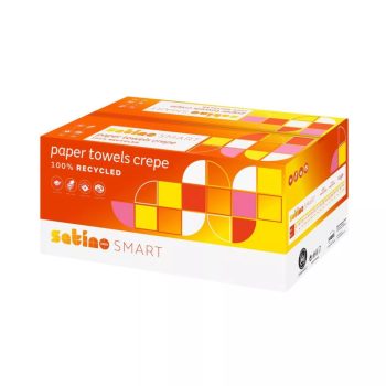   Satino Wepa Smart V hajtogatott kéztörlő 2 rétegű, 80% fehér, 24X21cm, 15X268 lap/karton