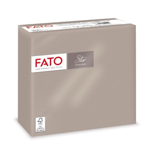 Fato Smart Table koktél szalvéta 2r. galamb szürke 24x24cm 1/4 hajtású 100db/csomag 24 csomag/karton  82236003