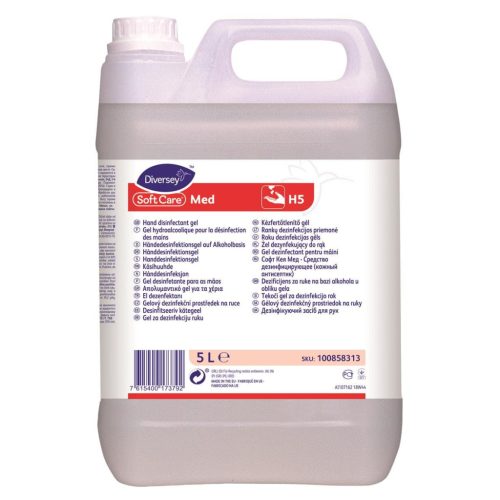 Soft Care Med alkoholos kézfertőtlenítő gél 2*5 liter/karton 100858313