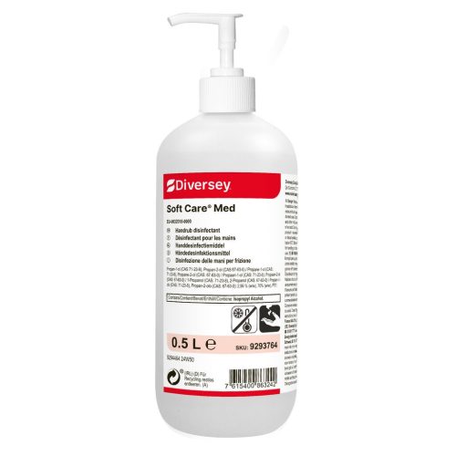 Soft Care Med alkoholos kézfertőtlenítő gél 6*500 ml/karton 100858318