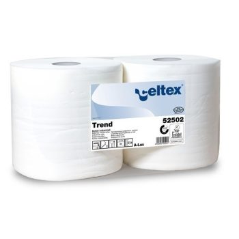   Celtex Trend ipari papírtörlő 2r.fehér cellulóz 800 lap/tekercs  2 tekercs/karton 52502